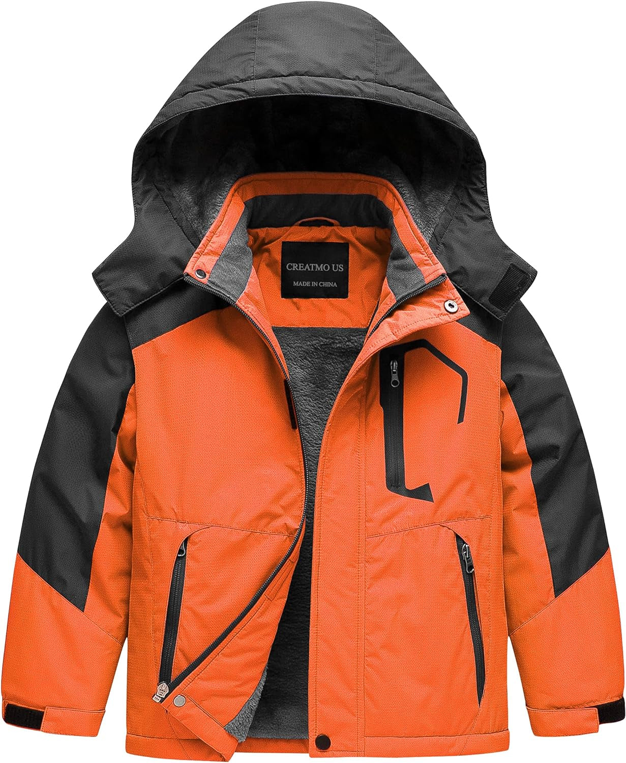 Boy'S Waterproof Ski Jacket Warm Winter Fleece Snow Coat Windproof Snowboarding Rain Jacket