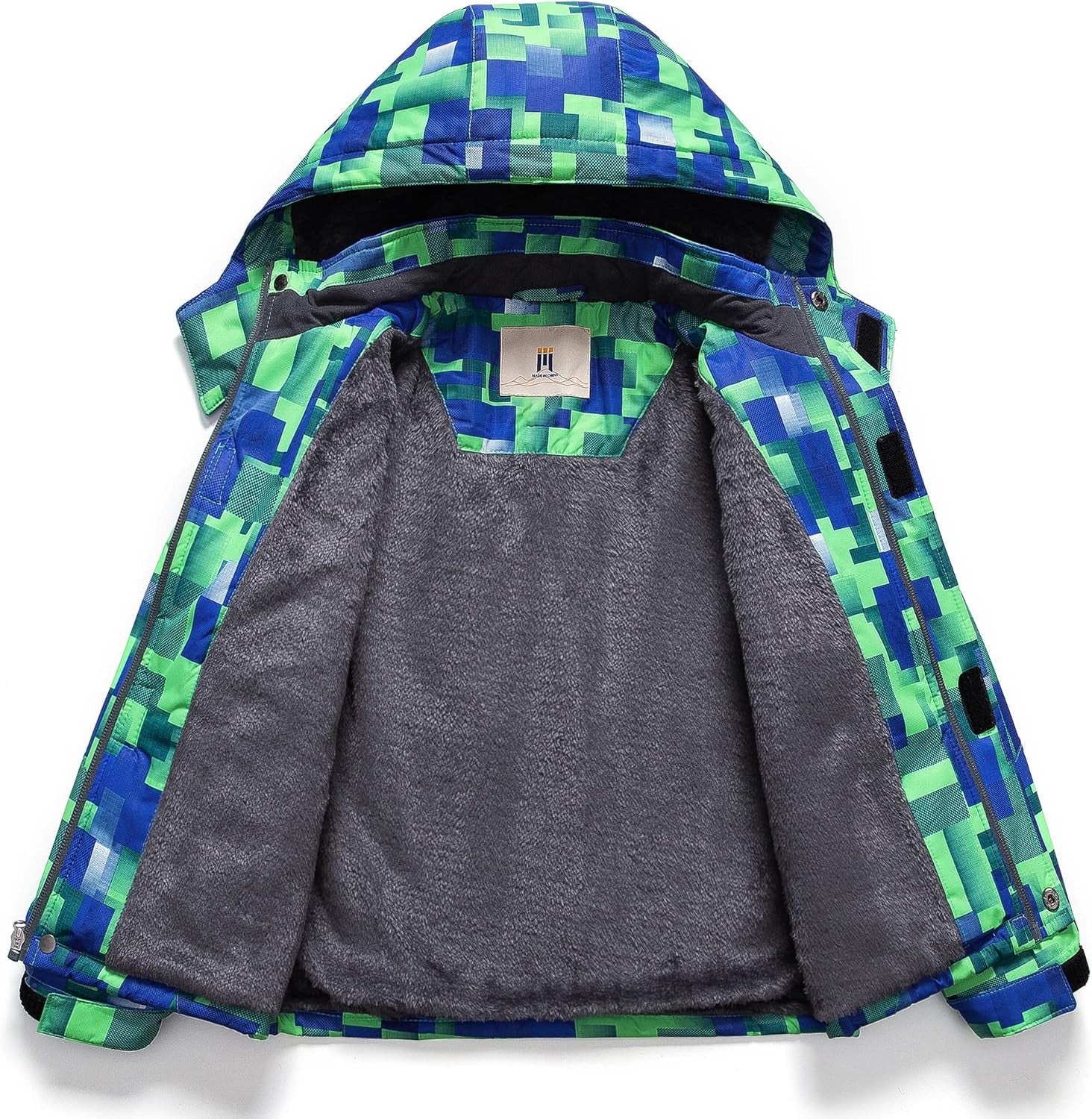 Boy'S Waterproof Ski Jacket Warm Winter Fleece Snow Coat Windproof Snowboarding Rain Jacket