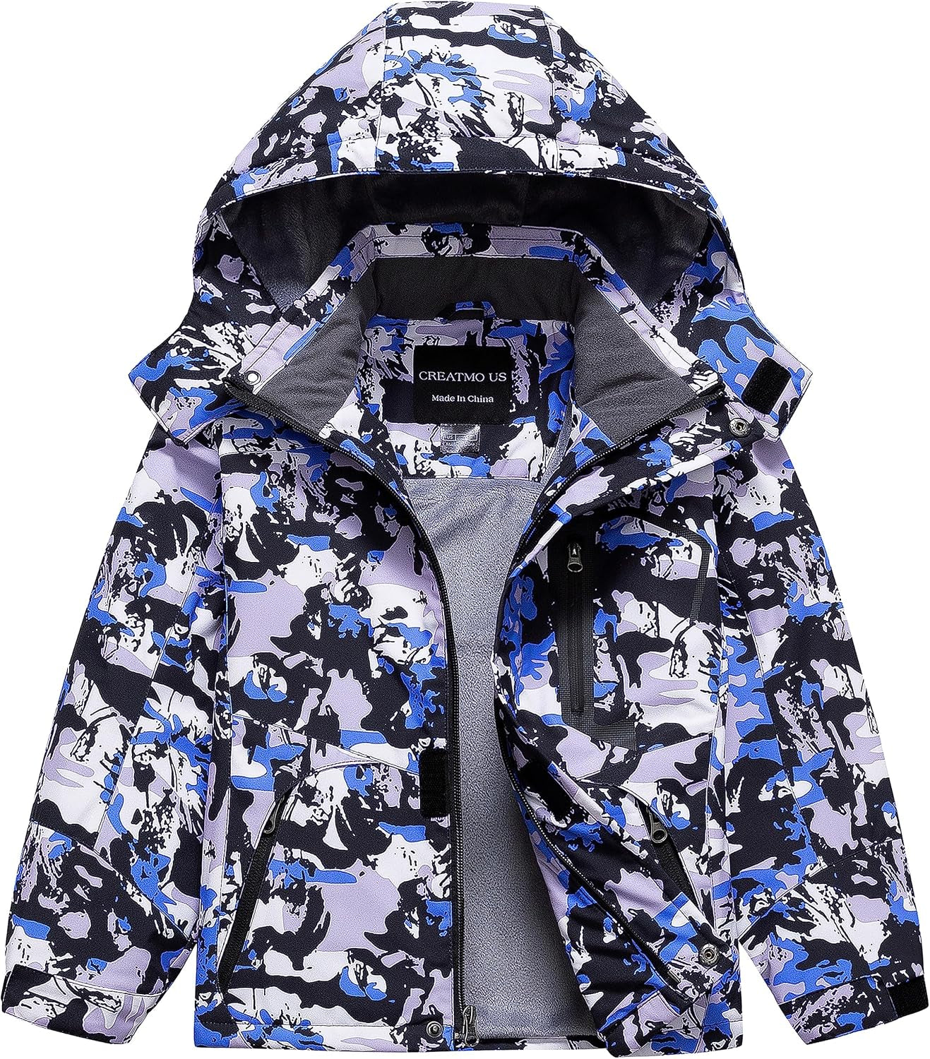 Boy'S Waterproof Ski Jacket Warm Winter Fleece Snow Coat Windproof Snowboarding Rain Jacket