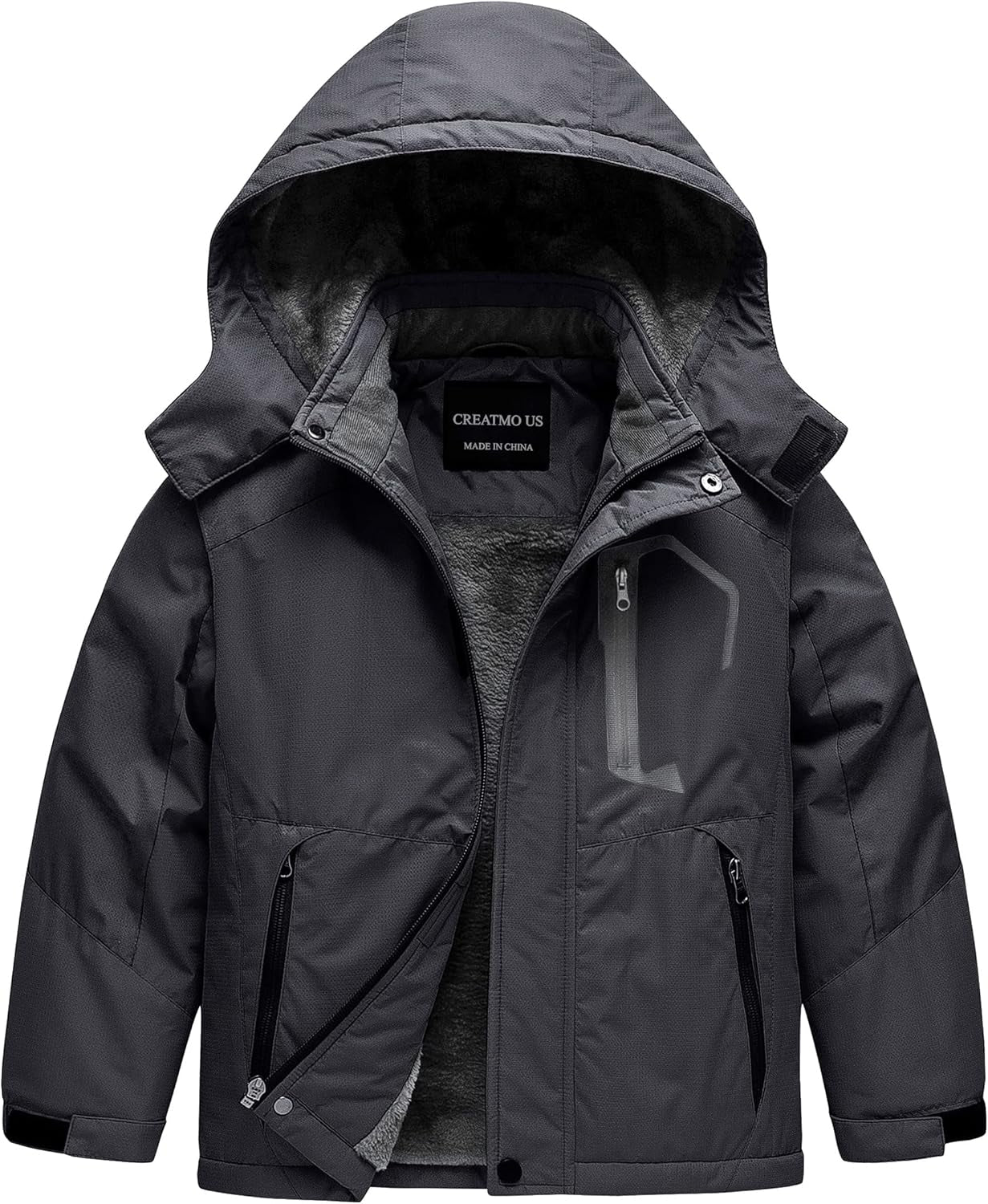 Boy'S Waterproof Ski Jacket Warm Winter Fleece Snow Coat Windproof Snowboarding Rain Jacket