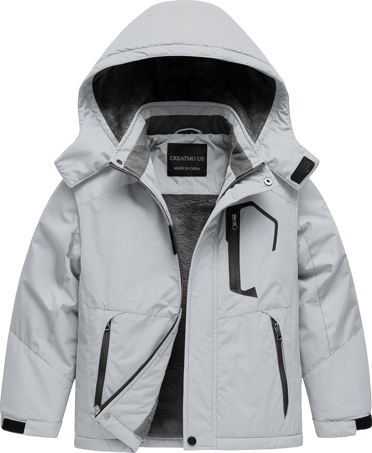 Boy'S Waterproof Ski Jacket Warm Winter Fleece Snow Coat Windproof Snowboarding Rain Jacket