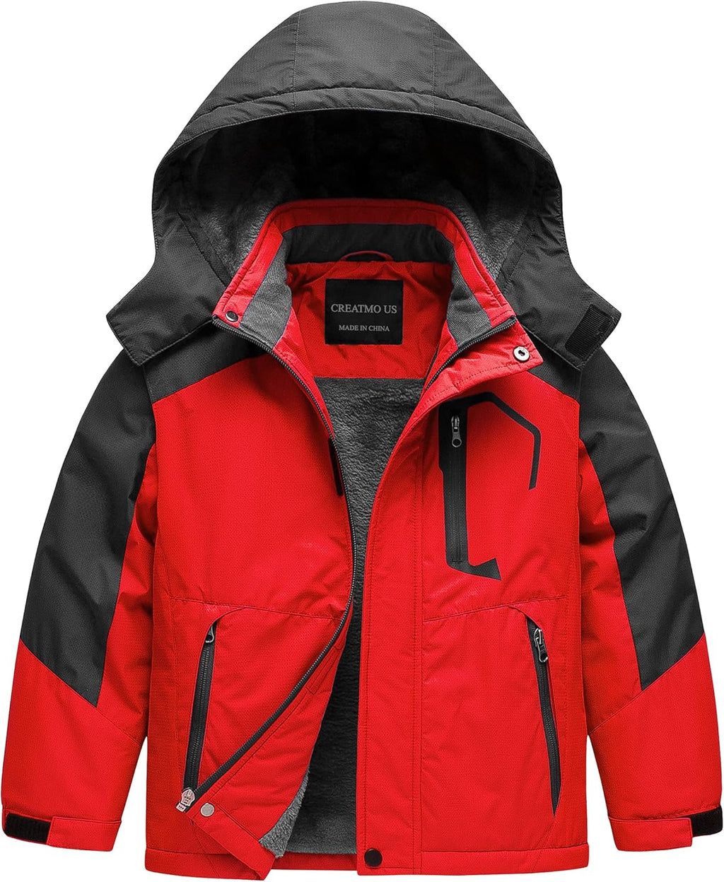 Boy'S Waterproof Ski Jacket Warm Winter Fleece Snow Coat Windproof Snowboarding Rain Jacket